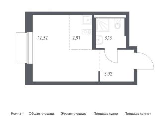 Квартира на продажу студия, 22.3 м2, поселение Кокошкино, жилой комплекс Новое Внуково, к24