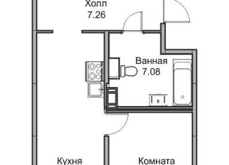 Продается 2-комнатная квартира, 37.9 м2, Санкт-Петербург, метро Беговая