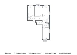 Продаю трехкомнатную квартиру, 77.7 м2, Московская область, жилой комплекс Мытищи Парк, к4