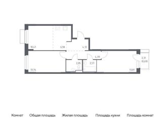 Продается 2-комнатная квартира, 60.1 м2, поселение Филимонковское, жилой комплекс Квартал Марьино, к1