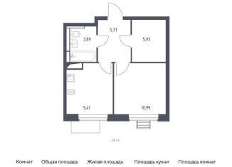Продам 1-комнатную квартиру, 36 м2, Московская область, жилой комплекс Прибрежный Парк, к6.2