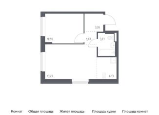 Продается 1-комнатная квартира, 40.8 м2, Москва, жилой комплекс Подольские Кварталы, к2