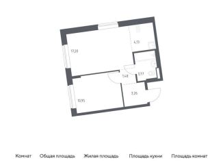 Продажа однокомнатной квартиры, 40.8 м2, поселение Рязановское, жилой комплекс Подольские Кварталы, к2