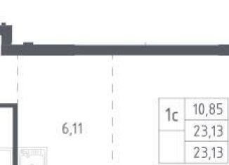 Продам квартиру студию, 23.1 м2, Мытищи, ЖК Мытищи Парк, 1-й Стрелковый переулок, 1