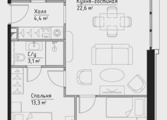 Продаю двухкомнатную квартиру, 58.3 м2, Москва, ЖК Павелецкая Сити