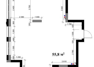 Продается квартира со свободной планировкой, 55.8 м2, Кемерово