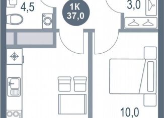 Продам 1-комнатную квартиру, 37 м2, Котельники, микрорайон Новые Котельники, 11