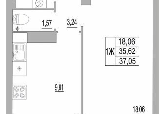 Продажа однокомнатной квартиры, 37.1 м2, Псков, улица Юности, 32, ЖК Смарт-квартал