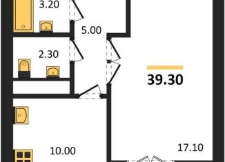 Продам однокомнатную квартиру, 39.3 м2, Воронеж, улица Красных Партизан, 35