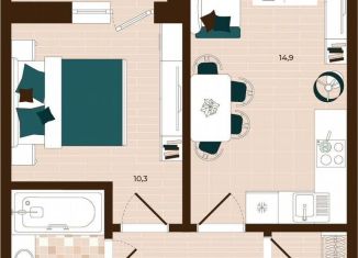 Продажа 2-ком. квартиры, 39.1 м2, Тула