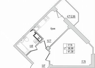 1-ком. квартира на продажу, 41.4 м2, Псков, Линейная улица, 87, ЖК Смарт-квартал