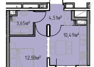 1-комнатная квартира на продажу, 34.3 м2, Иркутск, улица Сибирских Партизан, 1А/1