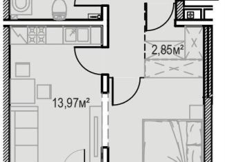 Продам 1-комнатную квартиру, 45.5 м2, Иркутск, улица Сибирских Партизан, 1А/1