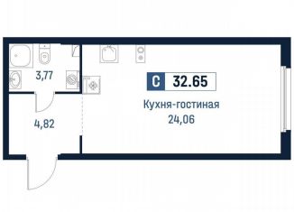 Квартира на продажу студия, 32.7 м2, Ярославль, Романовская улица, 6к2, ЖК Норские Резиденции
