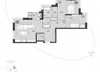 Продам 2-комнатную квартиру, 94.9 м2, Тула, улица Фридриха Энгельса, 70А, Советский территориальный округ