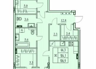 Продажа 2-комнатной квартиры, 106.9 м2, Воронеж, улица Жилина, 9