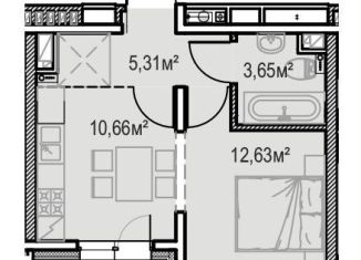 Продажа 1-комнатной квартиры, 35.3 м2, Иркутск, улица Сибирских Партизан, 1А/1