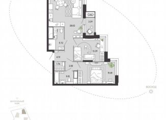 Продаю 2-ком. квартиру, 82.1 м2, Тула, улица Фридриха Энгельса, 70А, Советский территориальный округ