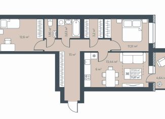 Продается 3-ком. квартира, 72 м2, Выкса