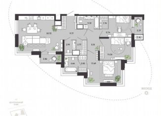 Продается 3-комнатная квартира, 118.1 м2, Тула, Советский территориальный округ, улица Фридриха Энгельса, 70А
