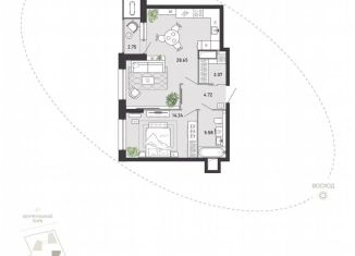 Однокомнатная квартира на продажу, 59 м2, Тула, улица Фридриха Энгельса, 70А, Советский территориальный округ