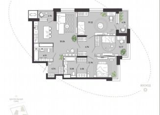 Трехкомнатная квартира на продажу, 110.9 м2, Тула, улица Фридриха Энгельса, 70А, Советский территориальный округ