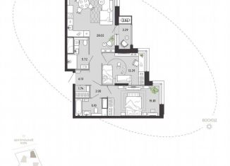 2-ком. квартира на продажу, 82.1 м2, Тула, Советский территориальный округ, улица Фридриха Энгельса, 70А