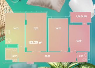 Продается 3-комнатная квартира, 82.3 м2, Феодосия