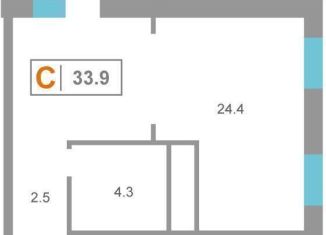 Продажа 1-комнатной квартиры, 33.9 м2, Тюмень