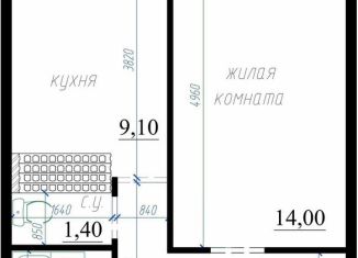 1-комнатная квартира на продажу, 34.7 м2, Тюмень