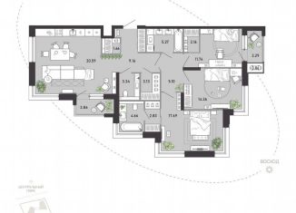 Продаю трехкомнатную квартиру, 119.7 м2, Тула, улица Фридриха Энгельса, 70А, Советский территориальный округ