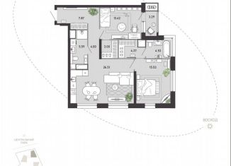 Продам 2-ком. квартиру, 89.2 м2, Тула, Советский территориальный округ, улица Фридриха Энгельса, 70А