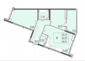 Продаю 2-ком. квартиру, 66 м2, Ленинградская область