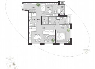 Продажа двухкомнатной квартиры, 89.2 м2, Тула, Советский территориальный округ, улица Фридриха Энгельса, 70А