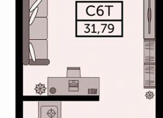 Продаю квартиру студию, 31.8 м2, Ростов-на-Дону, улица Ларина, 45с11