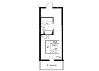 Продается квартира студия, 24 м2, Ростов-на-Дону, улица Нансена, 99с3
