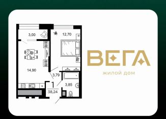 Продаю однокомнатную квартиру, 38.2 м2, Рязань, 1-я Железнодорожная улица, 18