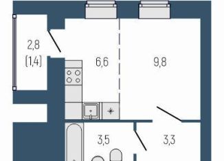 Квартира на продажу студия, 24.9 м2, Берёзовский