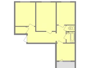 Продам 3-ком. квартиру, 65.7 м2, Челябинск, улица Чичерина, 29, Калининский район