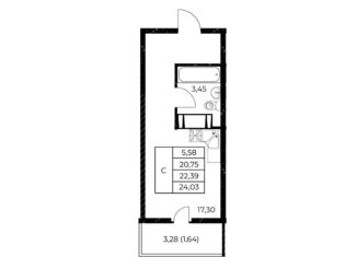 Продаю квартиру студию, 24 м2, Ростов-на-Дону, улица Нансена, 99с3