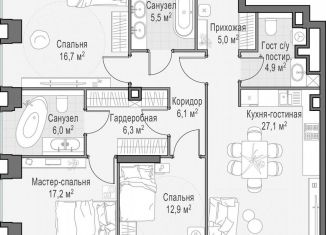 Продается двухкомнатная квартира, 108.4 м2, Москва, метро Деловой центр