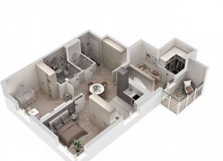 Продам 3-комнатную квартиру, 68 м2, посёлок городского типа Молодёжное