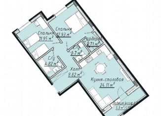 Продам двухкомнатную квартиру, 70.7 м2, Татарстан, улица Урицкого, 1