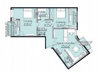 Продам двухкомнатную квартиру, 89.2 м2, Татарстан, улица Урицкого, 1