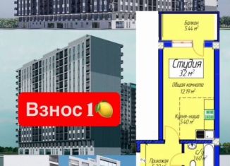 Продам квартиру студию, 32 м2, Махачкала, Хушетское шоссе, 11, Ленинский внутригородской район