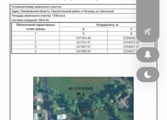 Земельный участок на продажу, 13.5 сот., поселок Чугунаш, Школьная улица, 11