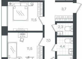 Продам 3-комнатную квартиру, 82.3 м2, Тюмень