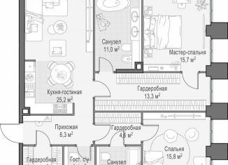 Продам двухкомнатную квартиру, 106.6 м2, Москва, метро Деловой центр