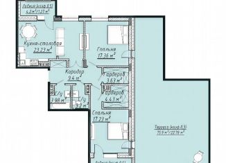 2-ком. квартира на продажу, 109.9 м2, Татарстан, улица Урицкого, 1