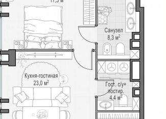 Продается 1-ком. квартира, 57.8 м2, Москва, метро Деловой центр